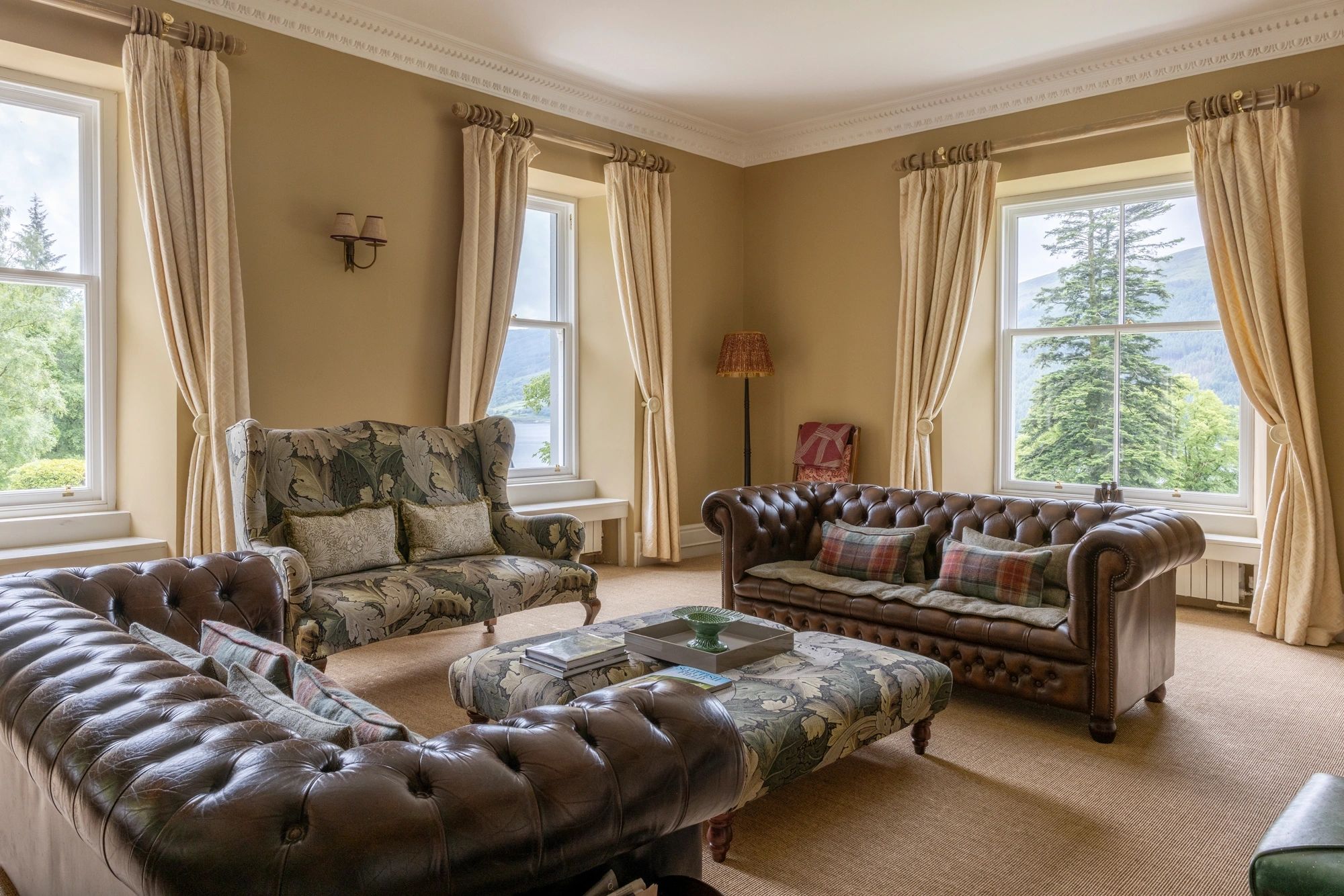 A welcoming room inside Glenstriven House